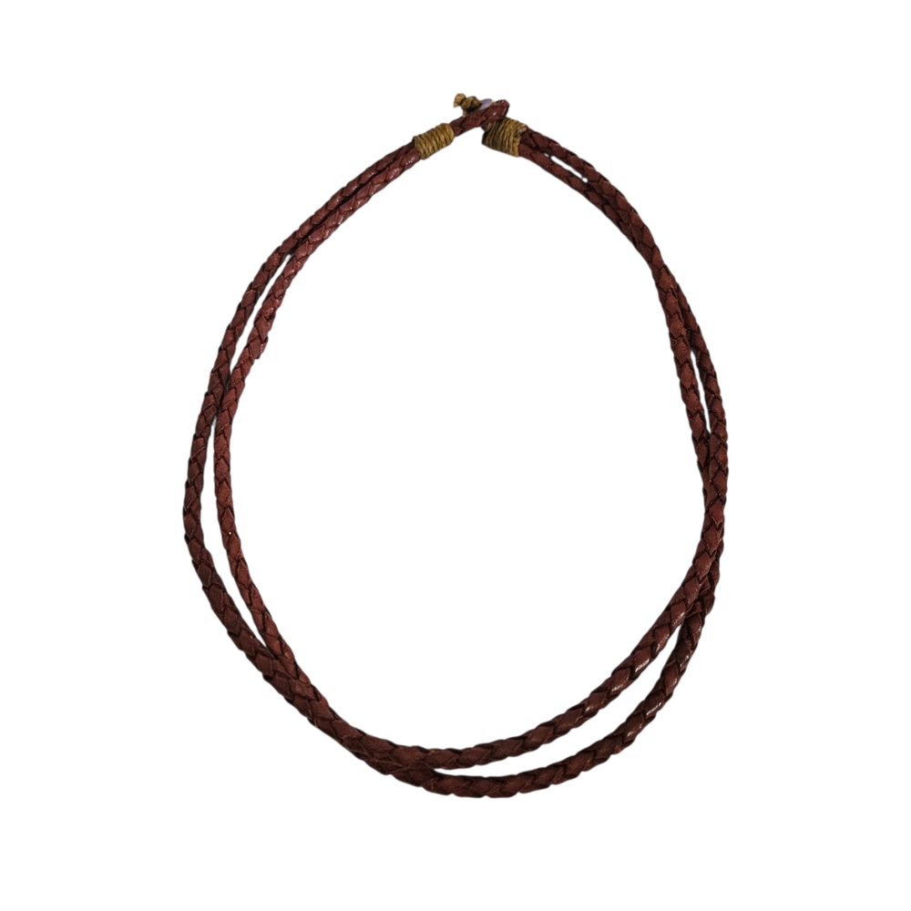 Vintage Double Braided Brown Necklace